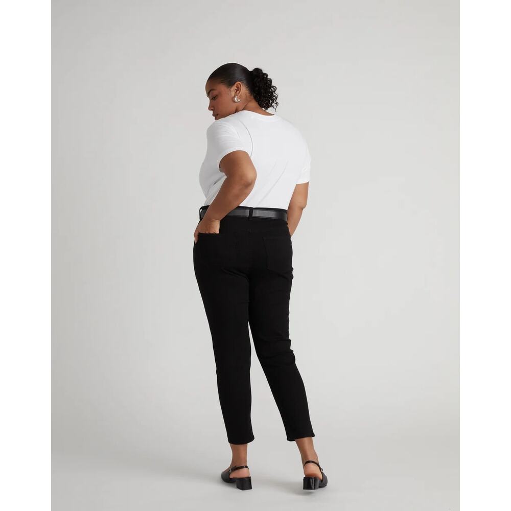 UNIVERSAL STANDARD NWT Seine High Rise Skinny Jeans 27” Inseam Jet Black Size 14 - Picture 5 of 8